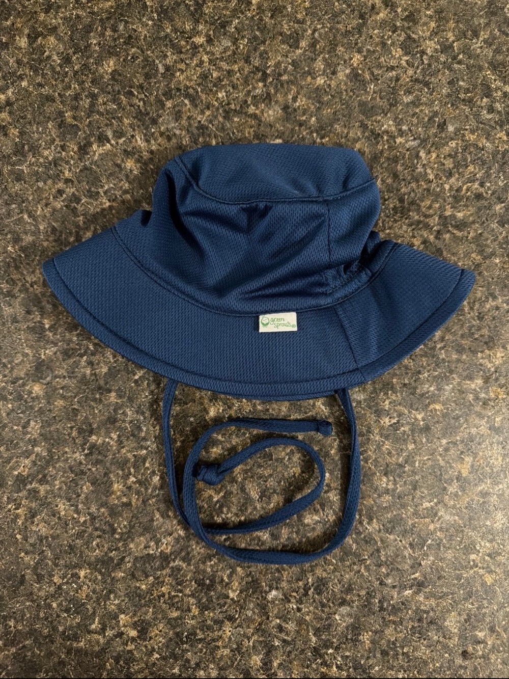 Kids Navy Sun Hat with Chin Strap
